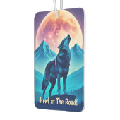 Mystieke wolf met gepersonaliseerde tekst luchtverfrisser (Links)