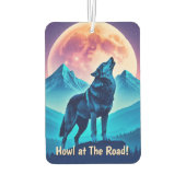 Mystieke wolf met gepersonaliseerde tekst luchtverfrisser (Achterkant)