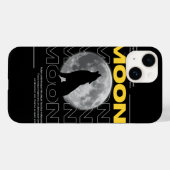 Mystieke Wolf met Maan Custom Phone Hoesje (Achterkant (horizontaal))