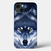 Mystieke Wolf Portret Kunst Case-Mate iPhone Case (Achterkant)