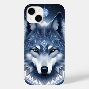 Mystieke Wolf Portret Kunst Case-Mate iPhone 14 Hoesje