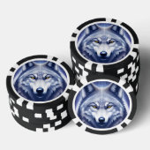 Mystieke Wolf Portret Kunst Poker Chips (Opstapeling)