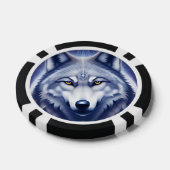 Mystieke Wolf Portret Kunst Poker Chips (Enkel)