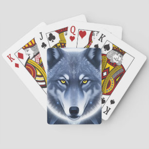 Mystieke Wolf Portret Kunst Pokerkaarten