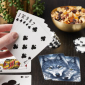 Mystieke Wolf Portret Kunst Pokerkaarten (Insitu)