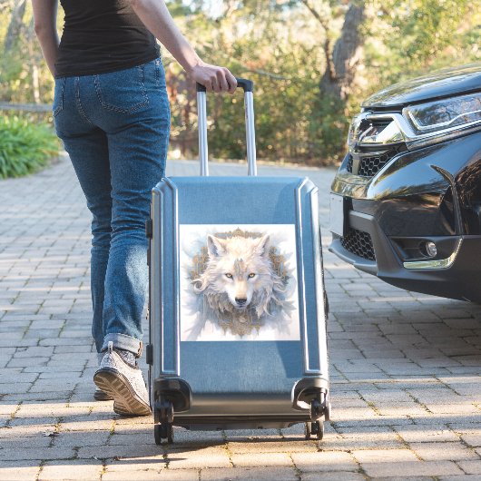 Mystieke Wolf Vinyl Sticker (Koffer Insitu)