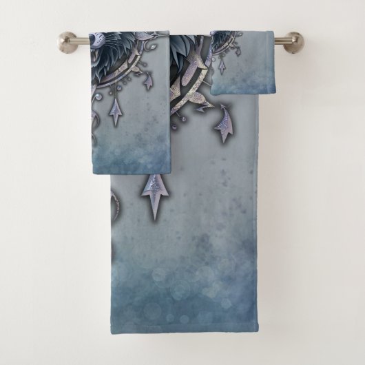 Mystieke wolfskop. bad handdoek (Insitu)