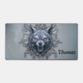 Mystieke wolfskop. bureaumat (Voorkant)