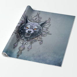 Mystieke wolfskop. cadeaupapier