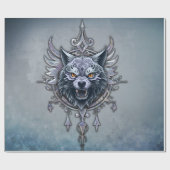 Mystieke wolfskop. cadeaupapier (Vlak)