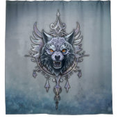Mystieke wolfskop. douchegordijn (Voorkant)