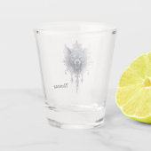 Mystieke wolfskop. shot glas (Achterkant)