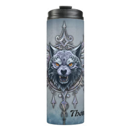 Mystieke wolfskop. thermosbeker