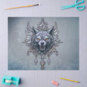 Mystieke wolfskop. tissuepapier (Craft)