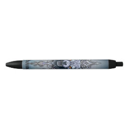 Mystieke wolfskop. zwarte inkt pen