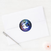 Mystieke Yin Yang, Ronde Sticker (Envelop)