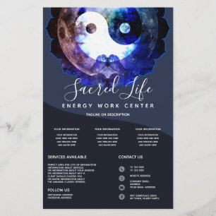 Mystieke Yin Yang, Spirituele Holistische Dienst Flyer