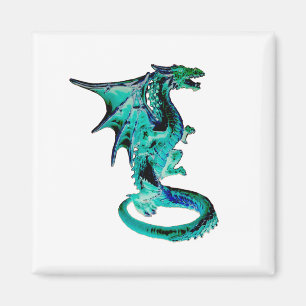 Mystieke Zee Blauwe Draak Mythisch Fantasie Wezen Magneet