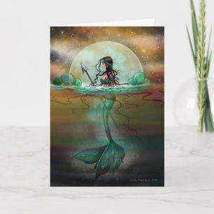 Mystieke Zee Zeemeermin Fantasy Kunst door Molly H Kaart