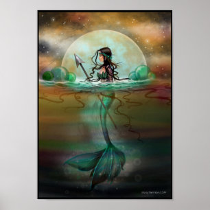 Mystieke Zee Zeemeermin Fantasy Kunst Poster