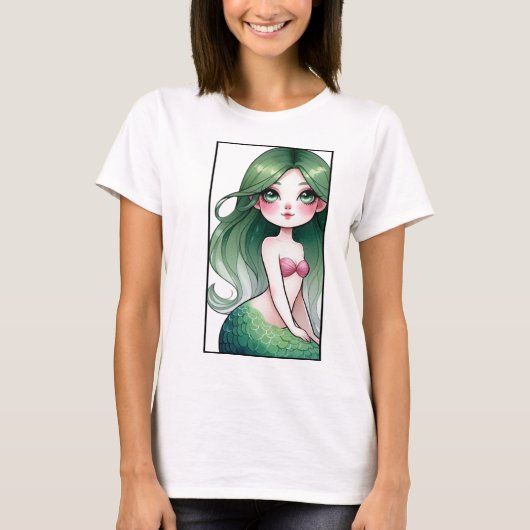 Mystieke zeemeermin elegantie t-shirt (Voorkant)