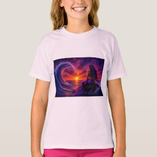Mystieke Zeemeermin Golf Fantasie Zonsondergang Oc T-shirt