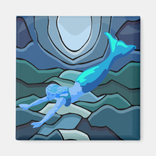 Mystieke zeemeermin magneet