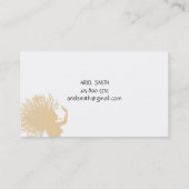 Mystieke zeemeermin met koraalhaar visitekaartje (Achterkant)