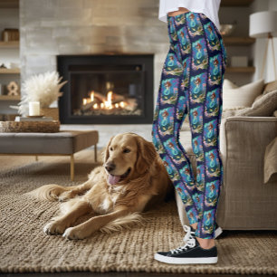 Mystieke Zeemeermin Oceaan Fantasie Blauwe Zeeleve Leggings