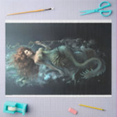 Mystieke Zeemeermin Zeepaardje Onder het Zee Decou Tissuepapier (Craft)