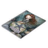 Mystieke Zeemeermin & Zeester Zee Oracle Custom Notitieboek (Linkerzijde)