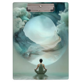 Mystieke Zen-meditatie op klembord