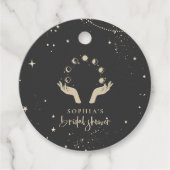 Mystieke Zodiac Tarotkaart Hemels Bruidsbad Bedankjes Labels (Voorkant)