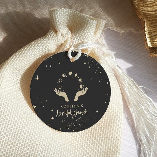 Mystieke Zodiac Tarotkaart Hemels Bruidsbad Bedankjes Labels