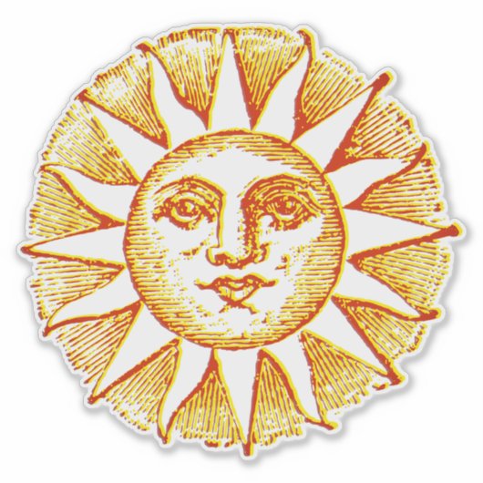 Mystieke zon sticker (Voorkant)