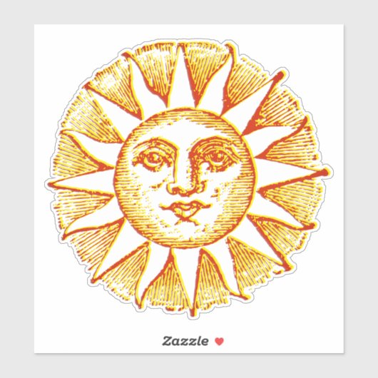Mystieke zon sticker (Vel)