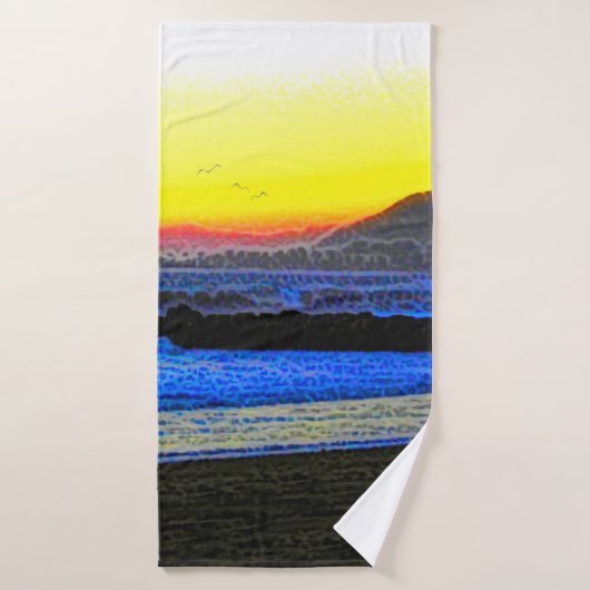 Mystieke Zonsondergang Badhanddoek (Badhanddoek)