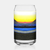 Mystieke Zonsondergang Blikvorm Glas (Achterkant)