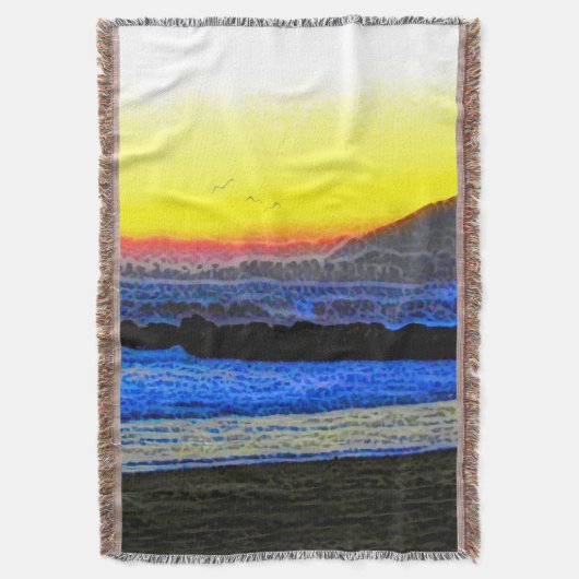 Mystieke Zonsondergang Deken (Voorkant Verticaal)