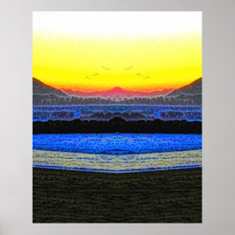 Mystieke Zonsondergang Dubbel Zicht Poster