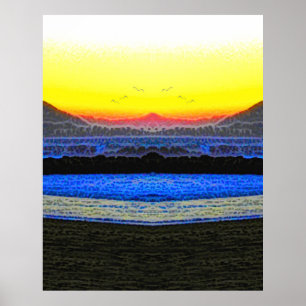 Mystieke Zonsondergang Dubbel Zicht Poster