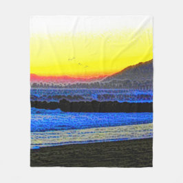 Mystieke Zonsondergang Fleece Deken