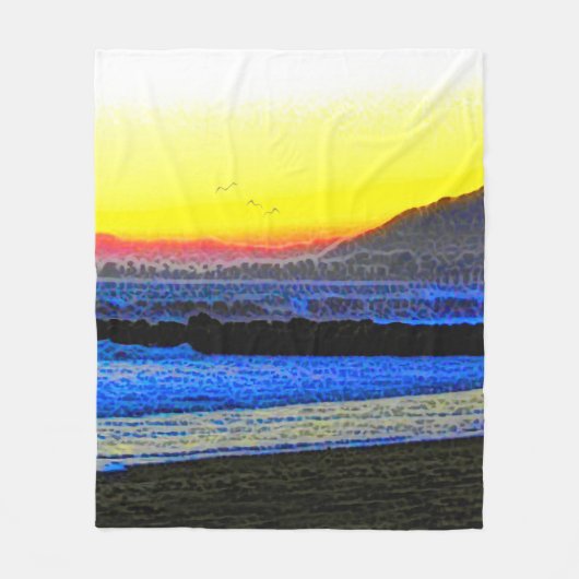 Mystieke Zonsondergang  Fleece Deken (Voorkant)