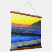 Mystieke Zonsondergang Hangend Wandkleed (Gebogen)