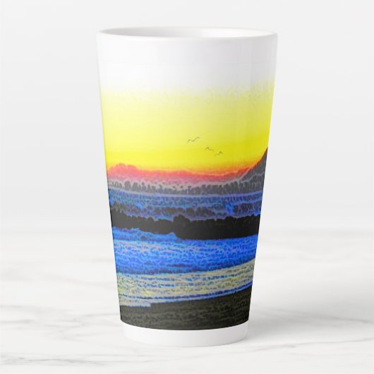 Mystieke Zonsondergang  Latte Mok (Voorkant)