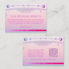 Mystieke Zonsondergang Roze Huwelijkswebsite RSVP  Informatiekaartje