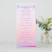 Mystieke Zonsondergang Roze Zon Maan Astronomie Ru Programmakaart (Staand voorkant)