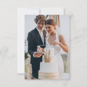 Mystieke Zonsondergang Roze Zon Maan Sterren Bruil Save The Date (Achterkant)