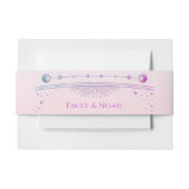 Mystieke Zonsondergang Roze Zon Maan Sterren Bruil Uitnodigingen Wikkel (Voorkant Voorbeeld)