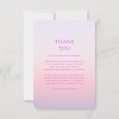 Mystieke Zonsondergang Roze Zon Maan Sterren Foto Bedankkaart (Achterkant)